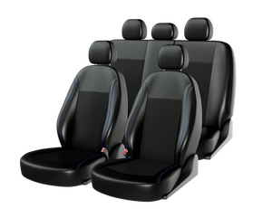 Чехлы универсальные ATOM LEATHER цвет черный/черный/синий