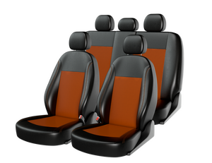 Чехлы универсальные ATOM LEATHER цвет черный/оранжевый/оранжевый