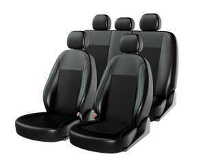 Чехлы универсальные ATOM LEATHER цвет черный/черный/зеленый