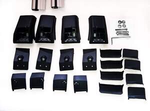 Поперечины FLYBAR на рейлинги с просветом KIA MOHAVE (BORREGO) 2008-2017 чёрные