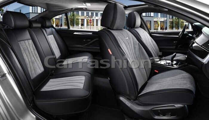 Комплект каркасных чехлов 5D «ARGON PLUS» серый/черный/серый/черный 27384 Комплект каркасных чехлов 5D «ARGON PLUS» серый/черный/серый/черный 27384