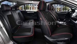 Комплект каркасных чехлов 5D «ARGON PLUS» черный/черный/красный/красный 27382