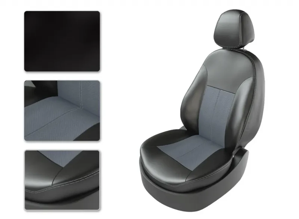 Чехлы CarFashion для сидений MAZDA 3 с 2013 HB черный/серый/серый 25098644 Чехлы CarFashion для сидений MAZDA 3 с 2013 HB черный/серый/серый 25098644