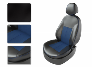 Чехлы CarFashion для сидений TOYOTA CAMRY V50 с 2012г черный/синий/синий 34068655