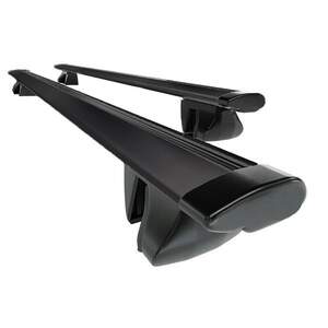 Багажник AMOS ALFA на рейлинги TOYOTA Highlander SUV 5дв 2007-2013 (дуги аэро-крыло черные)