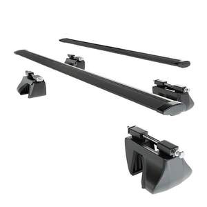 Багажник AMOS ALFA на рейлинги TOYOTA Highlander SUV 5дв 2007-2013 (дуги аэро-крыло черные)