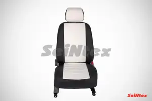 Чехлы Seintex из экокожи для сидений Citroen C4 sedan черно-белые