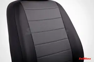 Чехлы Seintex из экокожи для сидений HYUNDAI SANTA FE 2013-2018 черно-серые