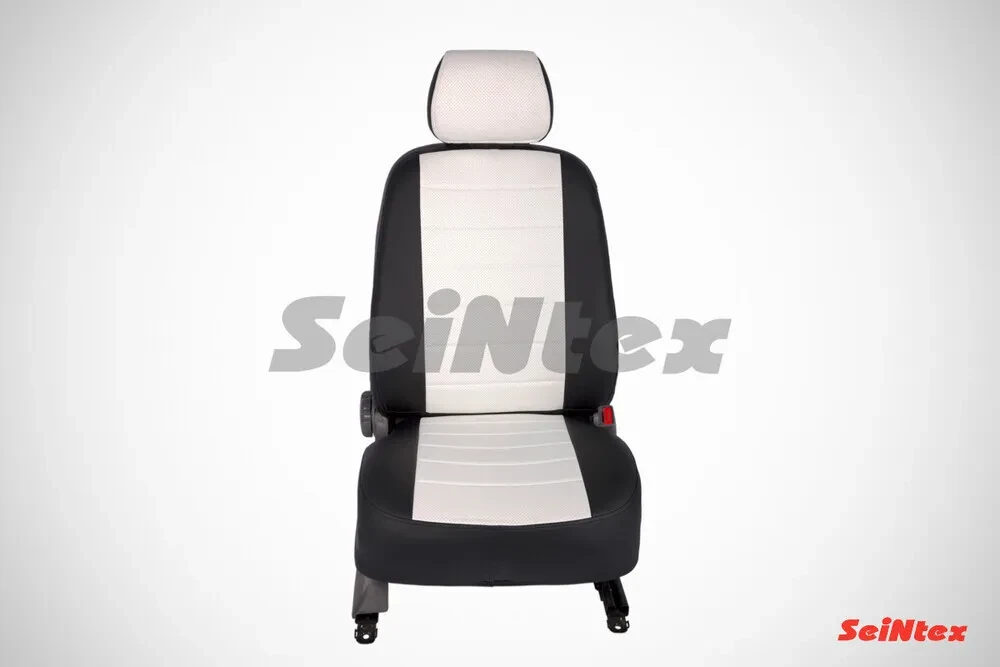 Чехлы Seintex из экокожи для сидений RENAULT KAPTUR 2016- 40/60 черно-белые Чехлы Seintex из экокожи для сидений RENAULT KAPTUR 2016- 40/60 черно-белые