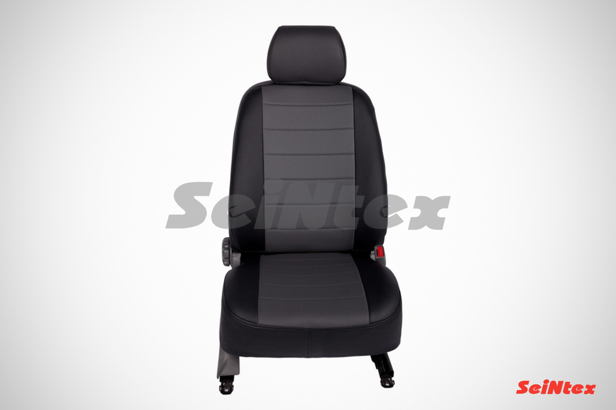 Чехлы Seintex из экокожи для сидений RENAULT LOGAN 2014-2018/SANDERO 14- 40/60 черно-серые Чехлы Seintex из экокожи для сидений RENAULT LOGAN 2014-2018/SANDERO 14- 40/60 черно-серые