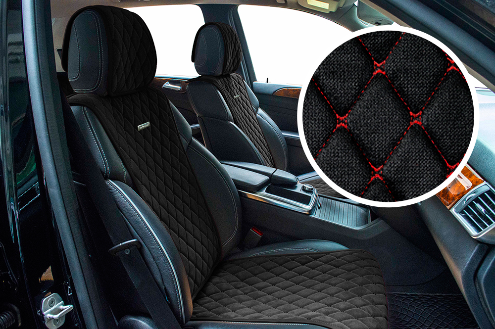 Накидки передние «TARGET» черный/красный 21718 Накидки передние «TARGET» черный/красный 21718