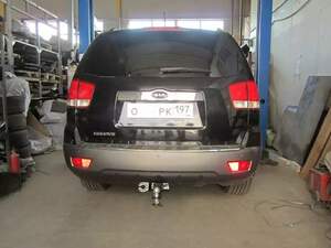 Фаркоп Kia Mohave 2009-2018 съемное крепление шара под американский квадрат
