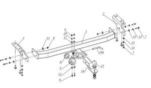 Фаркоп Volvo XC90 2003-2015 съемное крепление шара под американский квадрат