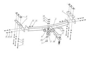 Фаркоп Tagaz Road Partner 2008-2011 съемное крепление шара под американский квадрат