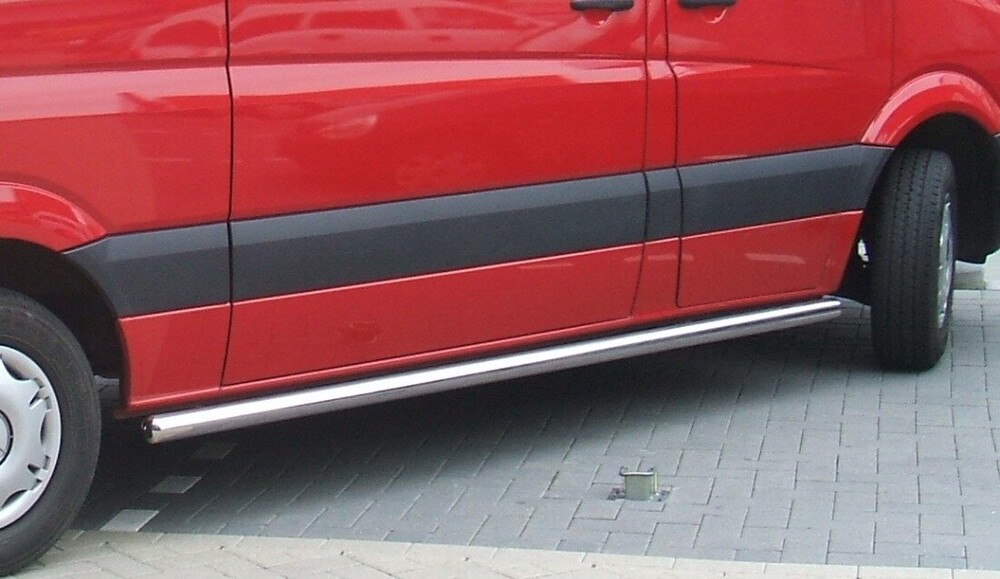 Защита порогов В1 труба D70 нержавейка без проступей для VW TRANSPORTER T6 2015 - Защита порогов В1 труба D70 нержавейка без проступей для VW TRANSPORTER T6 2015 -