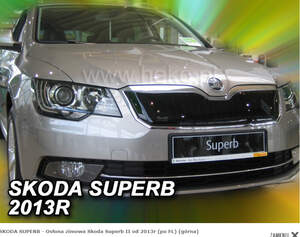 Дефлектор на решетку радиатора радиатора SKODA SUPERB II 2013- верх Дефлектор на решетку радиатора радиатора SKODA SUPERB II 2013- верх