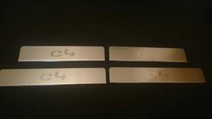 Накладки на пороги из нержавеющей стали CITROEN C4 2012- "СОЮЗ-96"