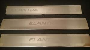 Накладки на пороги из нержавеющей стали HYUNDAI ELANTRA 2011- "СОЮЗ"