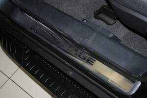 Накладки на пороги из нержавеющей стали KIA SPORTAGE 2016- "СОЮЗ-96"