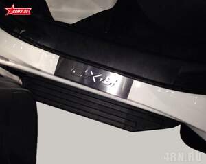Накладки на пороги из нержавеющей стали MAZDA CX5 2017- "СОЮЗ-96"