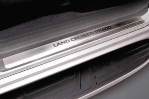 Накладки на пороги из нержавеющей стали TOYOTA LC120 2003-2008 "СОЮЗ-96"