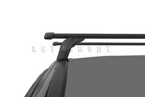 Багажник «LUX» с дугами 1,1м прям. в пластике для Lada Vesta Cross/SW 2017-н.в. с интегр. рейлингами