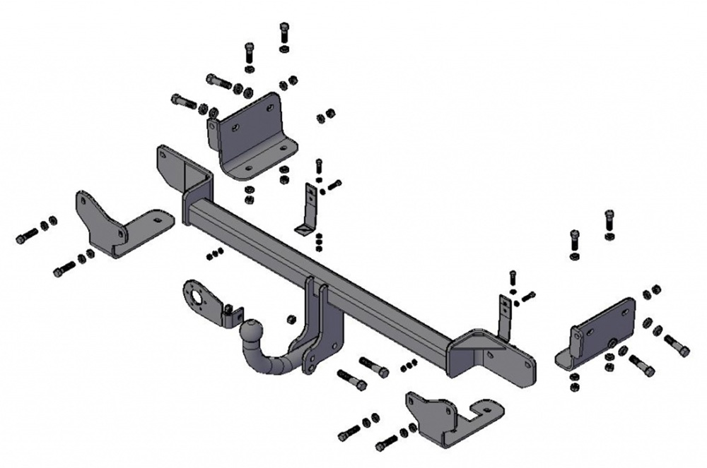 Фаркоп «Трейлер» Hyundai Solaris седан/хетчбек 2011-2017, Kia Rio III седан 2011-2017 твердое крепление шара Фаркоп «Трейлер» Hyundai Solaris седан/хетчбек 2011-2017, Kia Rio III седан 2011-2017 твердое крепление шара
