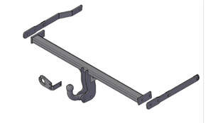 Фаркоп «Трейлер» Renault Megane 3 хетчбек 5 дверей 2008-2016 твердое крепление шара