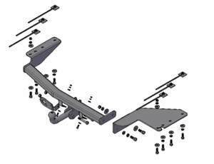 Фаркоп «Трейлер» Tagaz C190 2011-, JAC Rein 2007-2010 твердое крепление шара