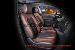 Накидки на передние сиденья «URBAN» коричневый/черный/св.коричневый 21976