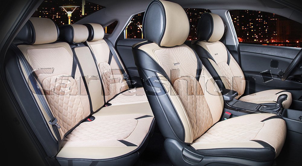 Комплект накидок «STING PLUS» черный/бежевый 22353 Комплект накидок «STING PLUS» черный/бежевый 22353