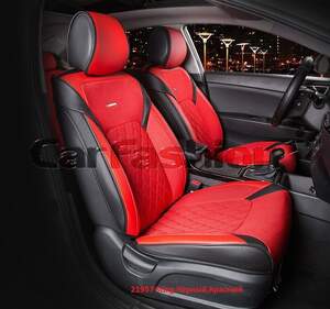 Накидки на передние сиденья «STING» черный/красный 21957