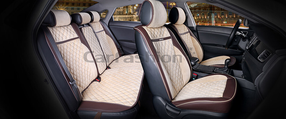 Комплект Накидок «BARCELONA PLUS» коричневый/бежевый/коричневый/бежевый 22378 Комплект Накидок «BARCELONA PLUS» коричневый/бежевый/коричневый/бежевый 22378