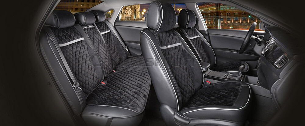 Комплект Накидок «BARCELONA PLUS» черный/черный/серый/серый 22384 Комплект Накидок «BARCELONA PLUS» черный/черный/серый/серый 22384