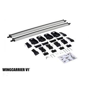 Багажные поперечины Wing carrier V1 на рейлинги с просветом HYUNDAI Creta (2016-2021) с замком, серебристые