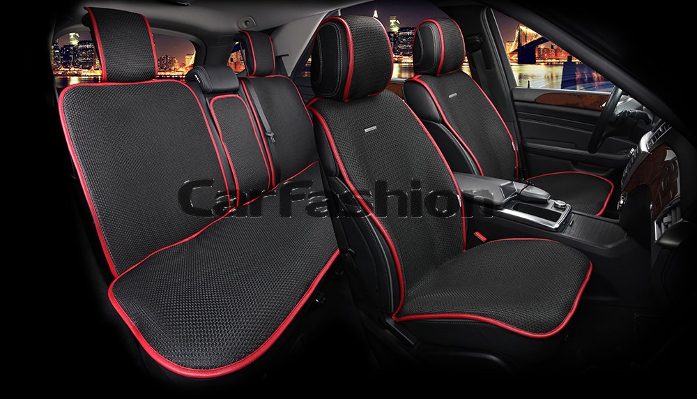 Комплект накидок «VERONA PLUS» черный/красный/черный 22281 Комплект накидок «VERONA PLUS» черный/красный/черный 22281