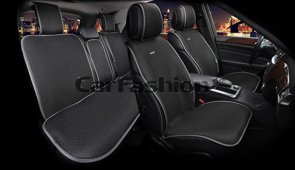 Комплект накидок «VERONA PLUS» черный/т.серый/черный 22282 Комплект накидок «VERONA PLUS» черный/т.серый/черный 22282