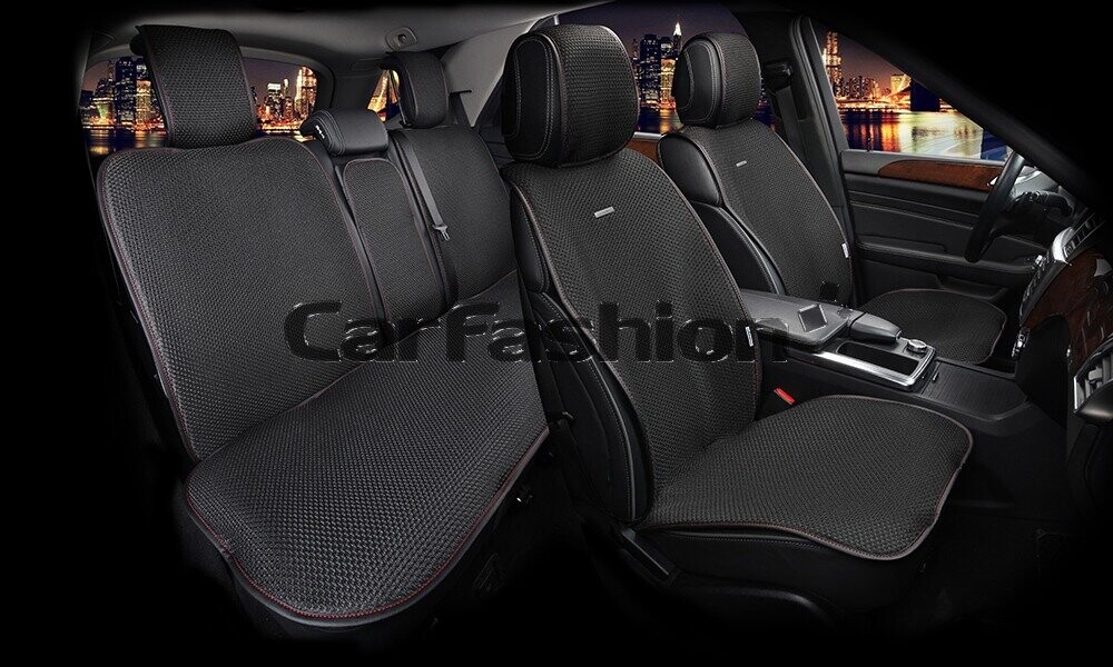 Комплект накидок «VERONA PLUS» черный/черный/красный 22291 Комплект накидок «VERONA PLUS» черный/черный/красный 22291