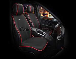 Накидки передние «VERONA» черный/красный/черный 21911