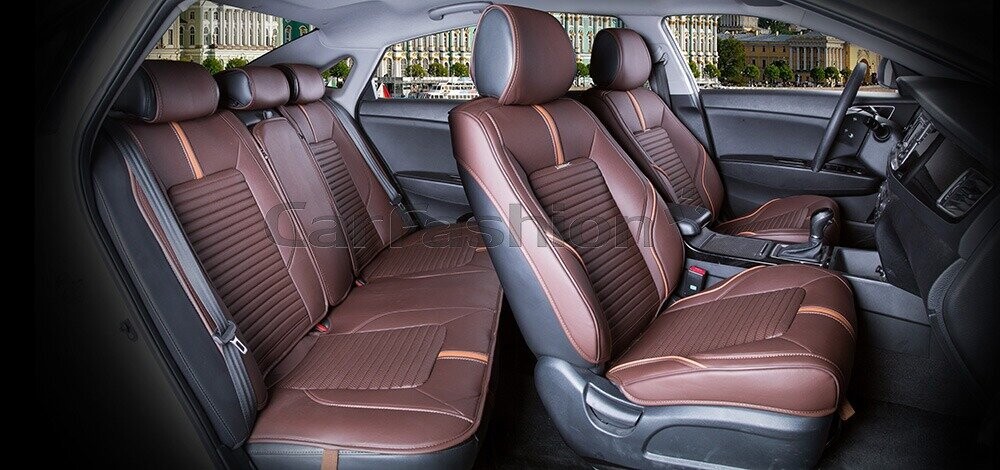 Комплект Накидок «SECTOR LEATHER PLUS» коричневый/коричневый/коричневый 22227 Комплект Накидок «SECTOR LEATHER PLUS» коричневый/коричневый/коричневый 22227