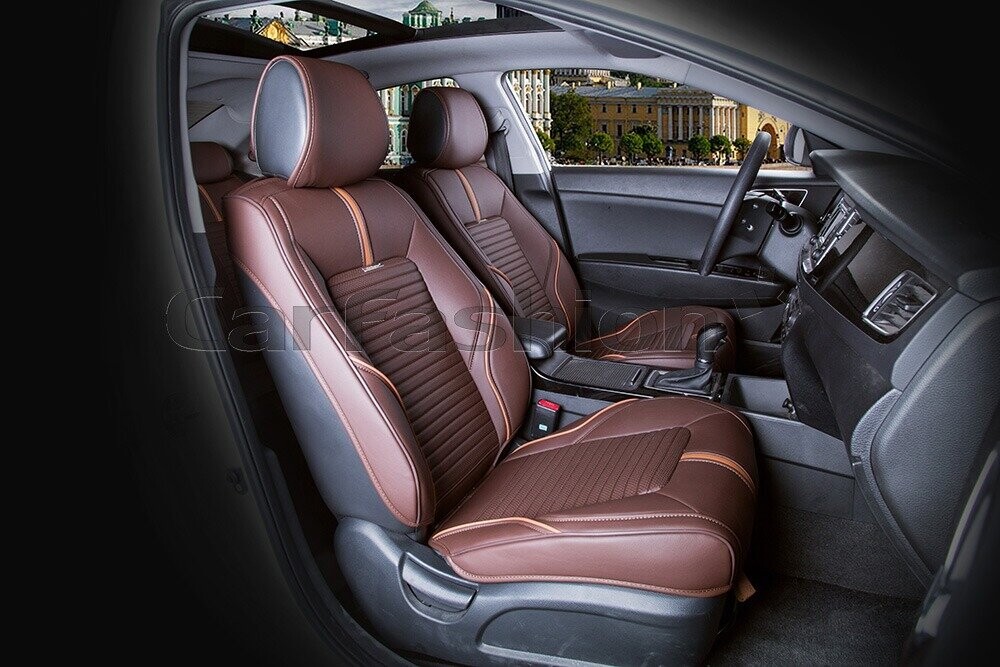 Накидки Фронт «SECTOR LEATHER» коричневый/коричневый/коричневый 21387 Накидки Фронт «SECTOR LEATHER» коричневый/коричневый/коричневый 21387