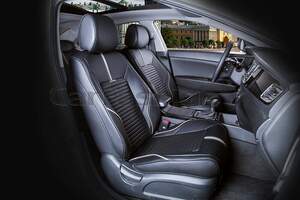 Накидки Фронт «SECTOR LEATHER» св.серый/черный/черный 21388