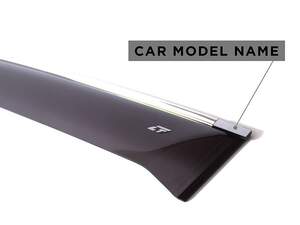 Дефлекторы окон накладные OPEL ASTRA H (2007-) седан «КОБРА Тюнинг» хром молдинг