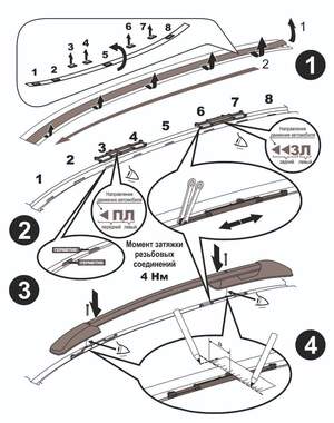 Рейлинги «APS» продольные алюминиевые для HYUNDAI Tucson III (2015-2021) черные