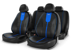 Чехлы из экокожи  «GALS» синий/черный/синий 11062