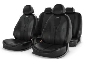 Чехлы из экокожи  «GALS» черный/черный/черный 11061