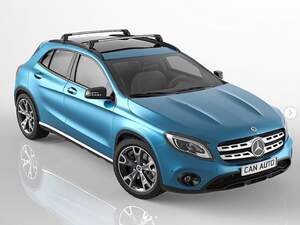Багажные поперечины TURTLE AIR 2 на интегриров.рейлинги MERCEDES GLA (X156) SUV 5дв 2013-н.в.,серебристые
