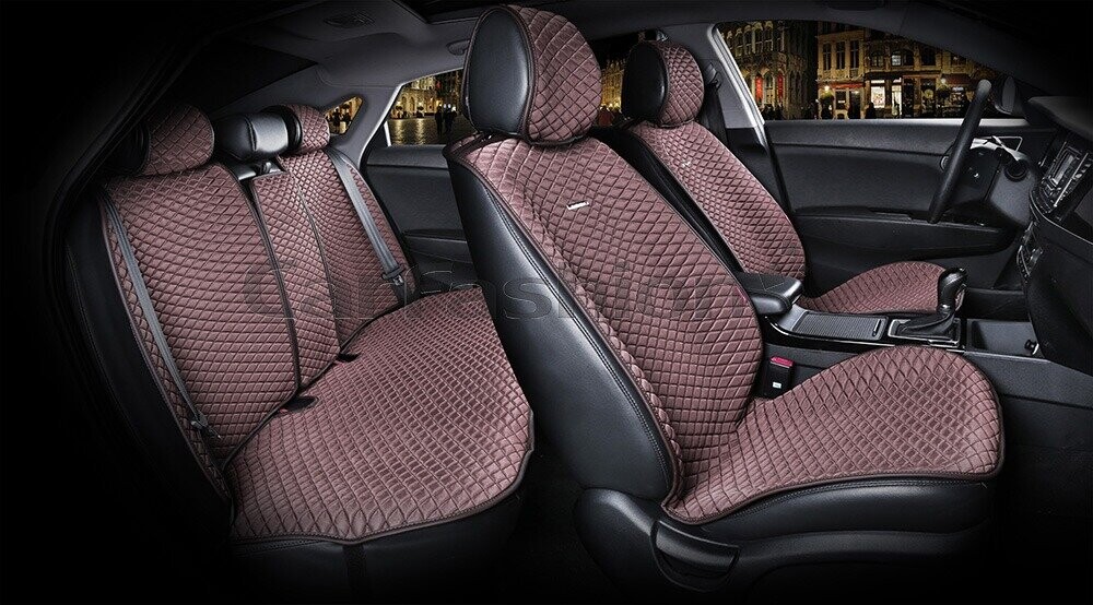 Комплект Накидок «PALERMO PLUS» коричневый / коричневый 21858 Комплект Накидок «PALERMO PLUS» коричневый / коричневый 21858