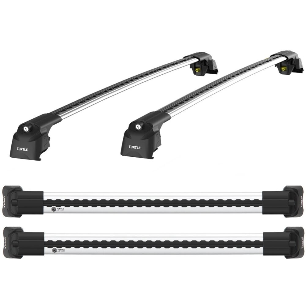 Багажные поперечины TURTLE AIR 2 на интегриров.рейлинги AUDI Q5 I/II SUV 5дв 2008-2017/2017-н.в. серебристые Багажные поперечины TURTLE AIR 2 на интегриров.рейлинги AUDI Q5 I/II SUV 5дв 2008-2017/2017-н.в. серебристые