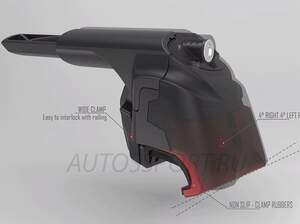 Багажные поперечины TURTLE AIR 2 на интегриров.рейлинги MITSUBISHI ASX SUV 5дв 2010-н.в.  серебристые